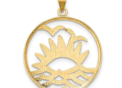 14k Yellow & Rhodium Jewelry Style K9457 - Classique Jewelry Inc.