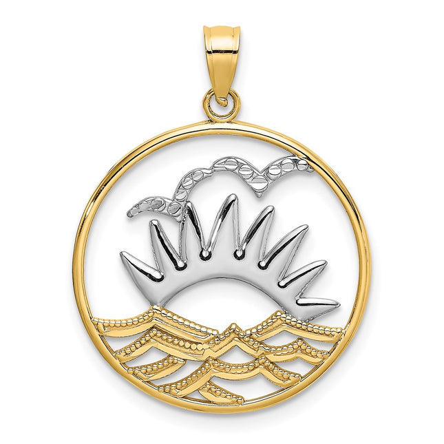 14k Yellow & Rhodium Jewelry Style K9457 - Classique Jewelry Inc.