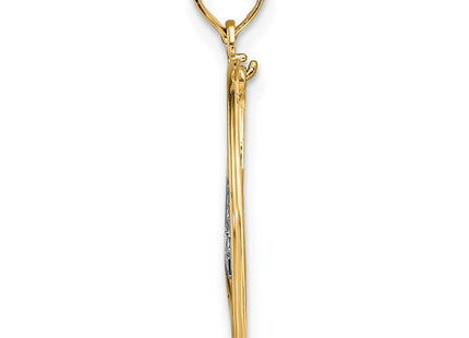 14k Yellow & Rhodium Jewelry Style K9462 - Classique Jewelry Inc.