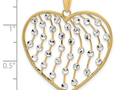 14k Yellow & Rhodium Pendants Style K9463 - Classique Jewelry Inc.