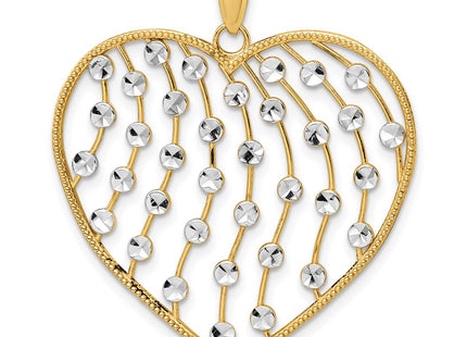 14k Yellow & Rhodium Pendants Style K9463 - Classique Jewelry Inc.
