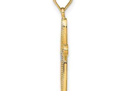 14k Yellow & Rhodium Jewelry Style K9465 - Classique Jewelry Inc.