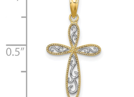 14k Yellow & Rhodium Jewelry Style K9465 - Classique Jewelry Inc.