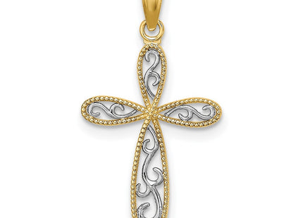 14k Yellow & Rhodium Jewelry Style K9465 - Classique Jewelry Inc.