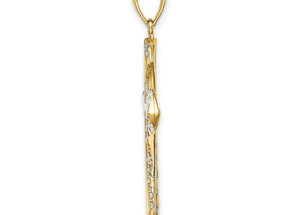 14k Yellow & Rhodium Jewelry Style K9466 - Classique Jewelry Inc.