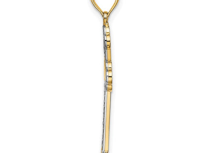 14k Yellow & Rhodium Jewelry Style K9467 - Classique Jewelry Inc.