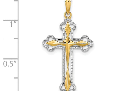 14k Yellow & Rhodium Jewelry Style K9467 - Classique Jewelry Inc.