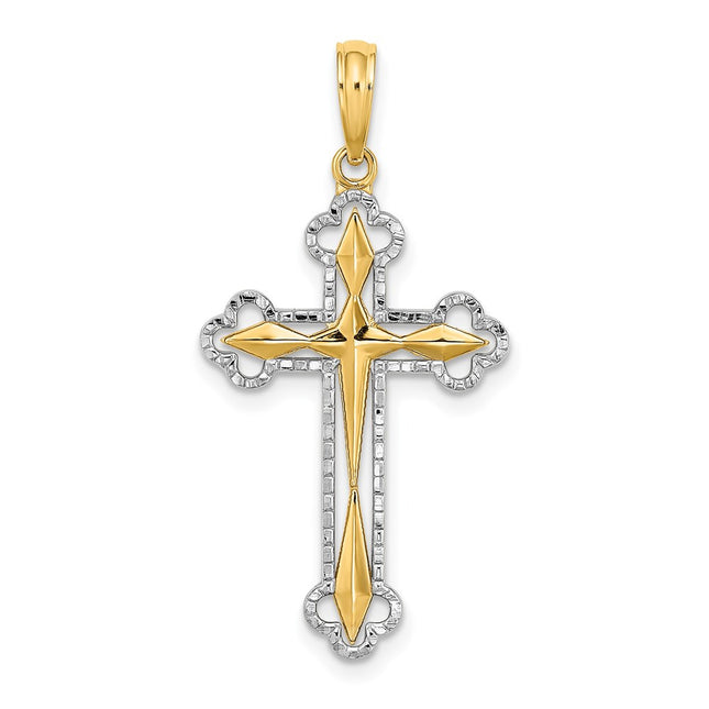 14k Yellow & Rhodium Jewelry Style K9467 - Classique Jewelry Inc.