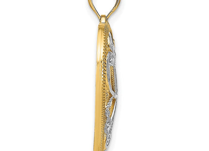 14k Yellow & Rhodium Jewelry Style K9473 - Classique Jewelry Inc.
