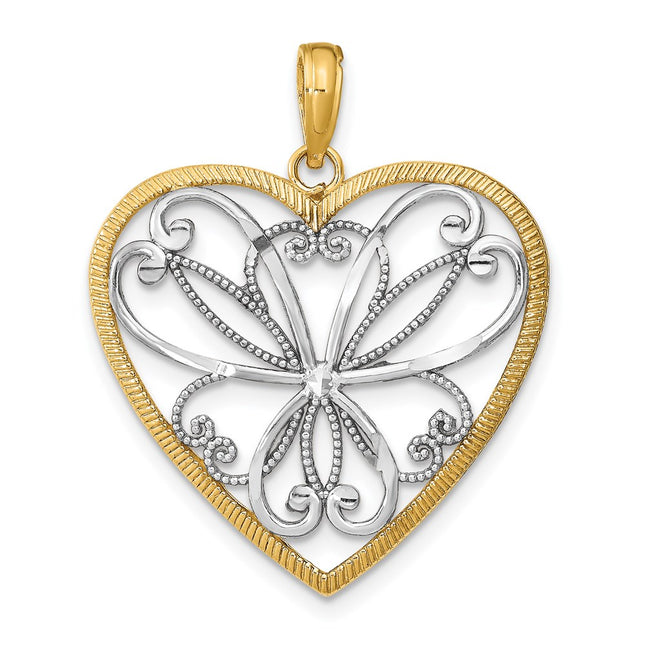 14k Yellow & Rhodium Jewelry Style K9473 - Classique Jewelry Inc.