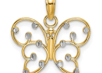 14k Yellow & Rhodium Jewelry Style K9476 - Classique Jewelry Inc.