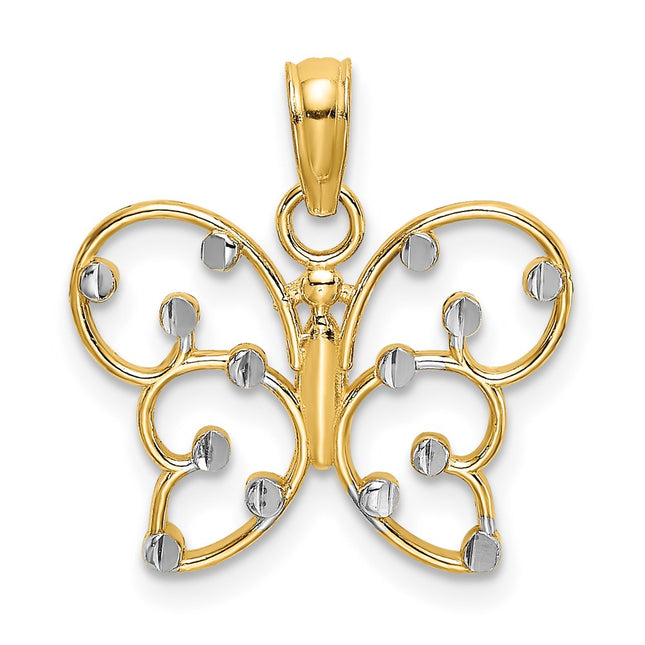 14k Yellow & Rhodium Jewelry Style K9476 - Classique Jewelry Inc.