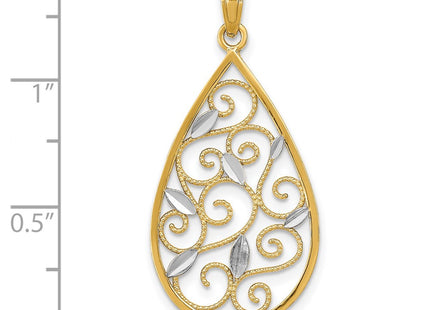 14K gold teardrop charm, another view