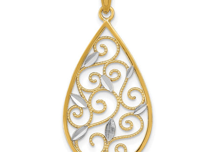 14K gold teardrop charm