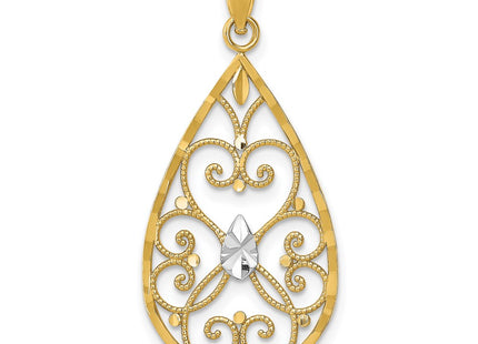 14k Yellow & Rhodium Jewelry Style K9478 - Classique Jewelry Inc.