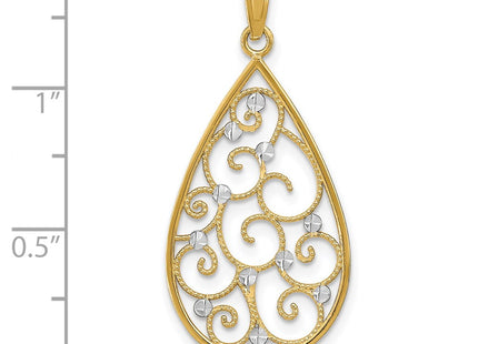 14k Yellow & Rhodium Jewelry Style K9479 - Classique Jewelry Inc.