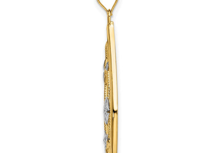 14k Yellow & Rhodium Jewelry Style K9482 - Classique Jewelry Inc.