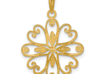 14k Yellow & Rhodium Jewelry Style K9484 - Classique Jewelry Inc.