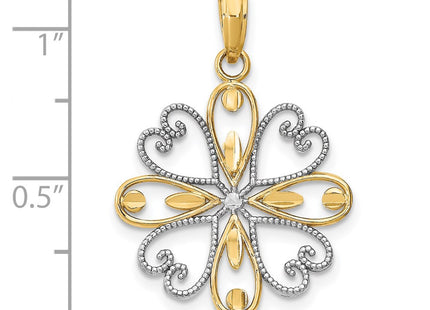14k Yellow & Rhodium Jewelry Style K9484 - Classique Jewelry Inc.