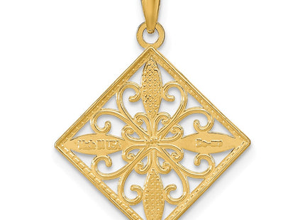 14k Yellow & Rhodium Jewelry Style K9485 - Classique Jewelry Inc.