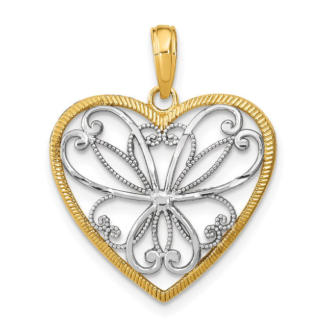 14k Yellow & Rhodium Jewelry Style K9487 - Classique Jewelry Inc.
