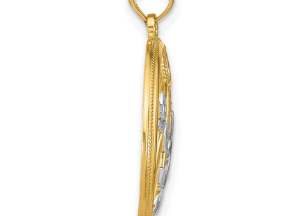 14k Yellow & Rhodium Jewelry Style K9491 - Classique Jewelry Inc.