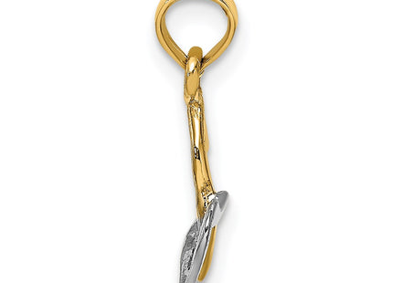 14k Yellow & Rhodium Jewelry Style K9493 - Classique Jewelry Inc.