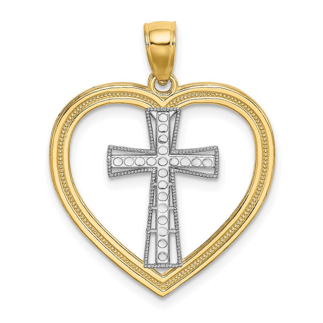 14k Yellow & Rhodium Jewelry Style K9494 - Classique Jewelry Inc.