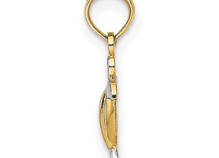 14k Yellow & Rhodium Jewelry Style K9499 - Classique Jewelry Inc.