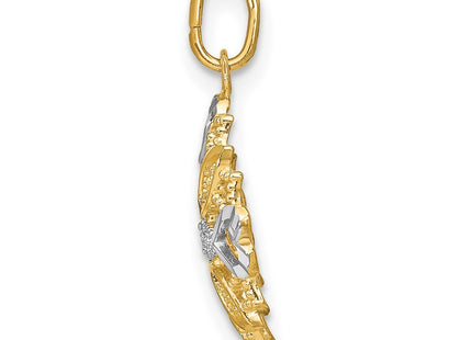 14k Yellow & Rhodium Jewelry Style K9503 - Classique Jewelry Inc.
