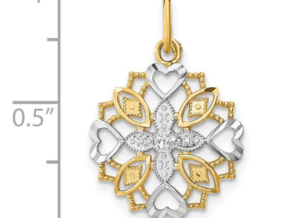 14k Yellow & Rhodium Jewelry Style K9503 - Classique Jewelry Inc.