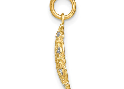 14k Yellow & Rhodium Jewelry Style K9507 - Classique Jewelry Inc.