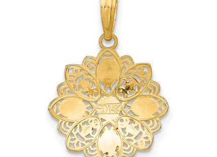 14k Yellow & Rhodium Jewelry Style K9509 - Classique Jewelry Inc.