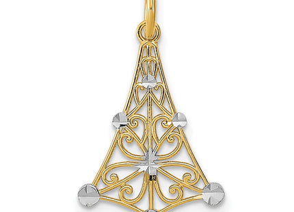 14k Yellow & Rhodium Jewelry Style K9510 - Classique Jewelry Inc.