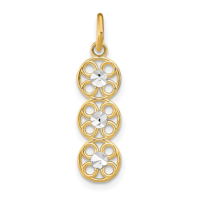 14k Yellow & Rhodium Jewelry Style K9511 - Classique Jewelry Inc.