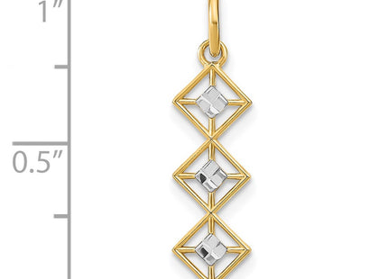 14k Yellow & Rhodium Jewelry Style K9512 - Classique Jewelry Inc.