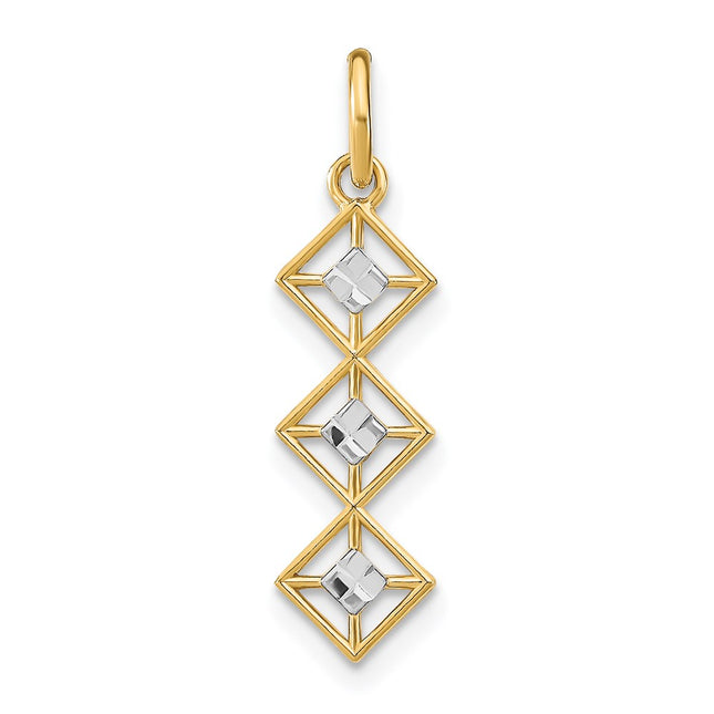 14k Yellow & Rhodium Jewelry Style K9512 - Classique Jewelry Inc.