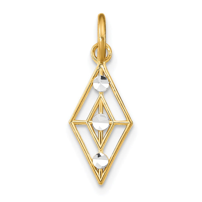 14k Yellow & Rhodium Jewelry Style K9513 - Classique Jewelry Inc.