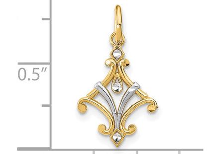 14k Yellow & Rhodium Jewelry Style K9514 - Classique Jewelry Inc.