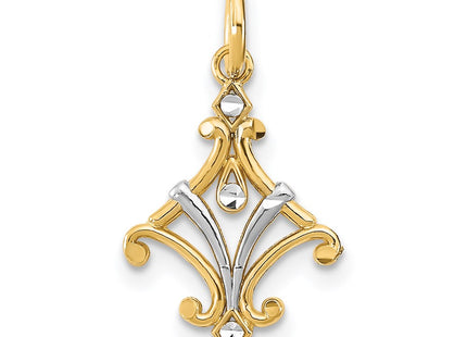 14k Yellow & Rhodium Jewelry Style K9514 - Classique Jewelry Inc.