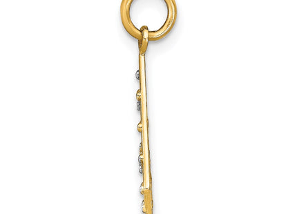14k Yellow & Rhodium Jewelry Style K9515 - Classique Jewelry Inc.