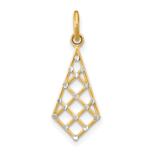 14k Yellow & Rhodium Jewelry Style K9515 - Classique Jewelry Inc.