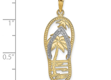 14k Yellow & Rhodium Jewelry Style K9518 - Classique Jewelry Inc.