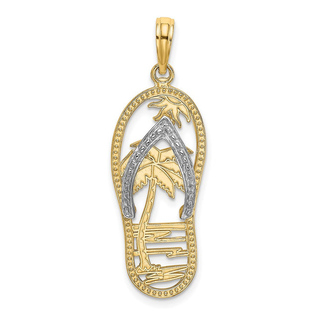 14k Yellow & Rhodium Jewelry Style K9518 - Classique Jewelry Inc.