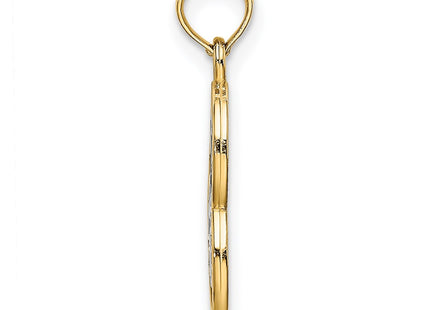 14k Yellow & Rhodium Jewelry Style K9521 - Classique Jewelry Inc.