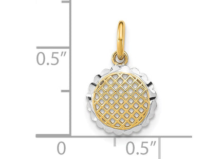 14k Yellow & Rhodium Jewelry Style K9525 - Classique Jewelry Inc.