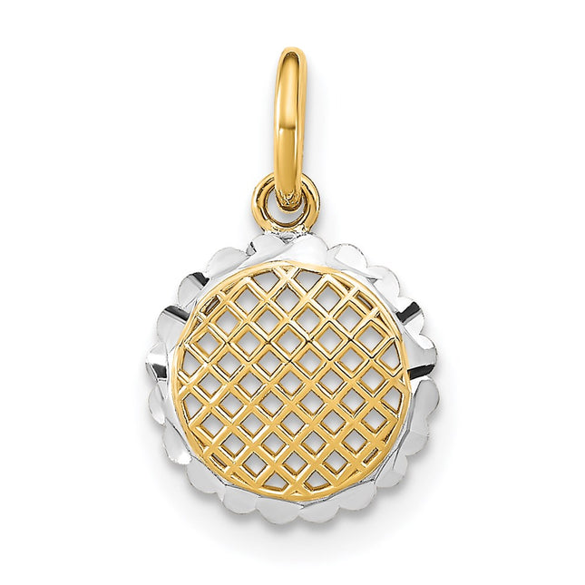 14k Yellow & Rhodium Jewelry Style K9525 - Classique Jewelry Inc.