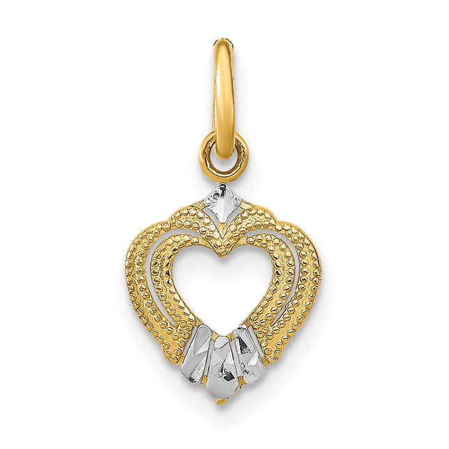 14k Yellow & Rhodium Jewelry Style K9526 - Classique Jewelry Inc.