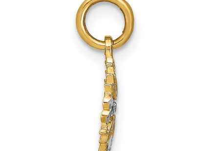 14k Yellow & Rhodium Jewelry Style K9527 - Classique Jewelry Inc.