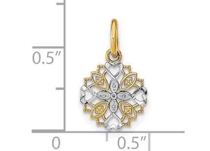 14k Yellow & Rhodium Jewelry Style K9527 - Classique Jewelry Inc.